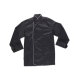 Chaqueta de cocina con vivos a contraste y botones de seguridad WORKTEAM B9206 Ref.WTB9206-NEGRO/BLANCO