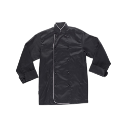 Chaqueta de cocina con vivos a contraste y botones de seguridad WORKTEAM B9206