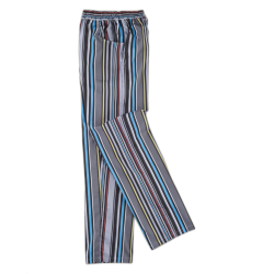 Pantalón cintura elástica y bolsillos, estampado rayas