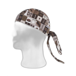 Bandana unisex estampado café WORKTEAM M629