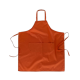 Delantal cruzado largo 95x90cm con 2 bolsos WORKTEAM M501 Ref.WTM501-NARANJA