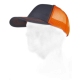 Gorra bicolor con rejilla y alta visibilidad WORKTEAM WFA908 Ref.WTWFA908-GRIS/NARANJA AV