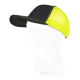 Gorra bicolor con rejilla y alta visibilidad WORKTEAM WFA908 Ref.WTWFA908-NEGRO/AMARILLO AV
