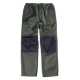 Pantalón combinado rodilleras y culera a contraste WORKTEAM B1411 Ref.WTB1411-VERDE KAKI/NEGRO