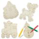 Set piezas madera happy christmas ( 4 pcs) Ref.CFZ1006- 