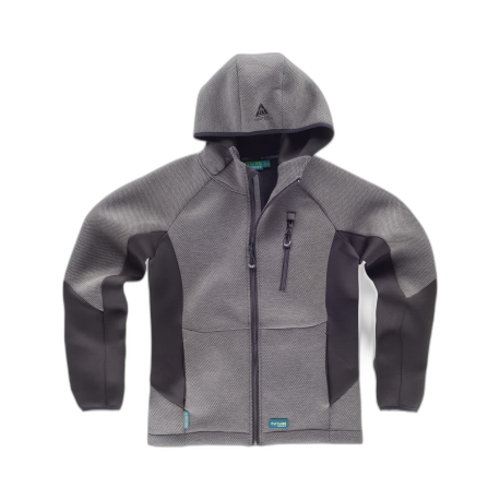 Sudadera combinada con capucha y cierre de cremallera WORKTEAM WF2605