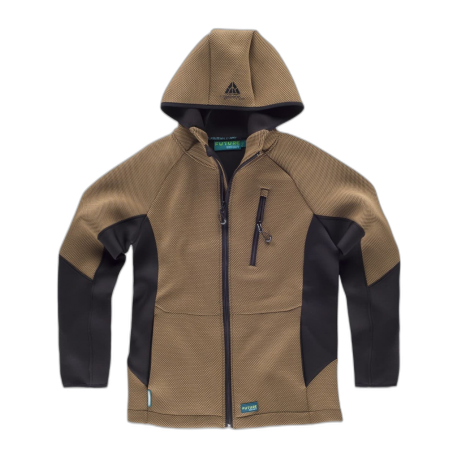 Sudadera combinada con capucha y cierre de cremallera WORKTEAM WF2605