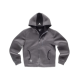 Sudadera combinada con capucha y coderas WORKTEAM S9485 Ref.WTS9485-GRIS/NEGRO