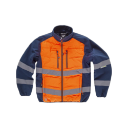 Chaqueta Workshell combinada con acolchado de alta visibilidad y cintas inclinadas WORKTEAM S9605