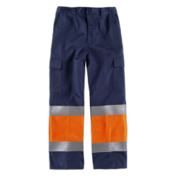 Pantalón combinado con alta visibilidad y cintas reflectantes WORKTEAM C4028