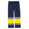 Pantalón combinado con alta visibilidad y cintas reflectantes WORKTEAM C4028