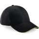 Gorra athleisure - 6 paneles Ref.TTB20-NEGRO/VERDE LIMA 