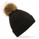 Gorro con pompón Ref.TTB412-NEGRO 