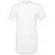 Camiseta de algodón de corte largo para hombre Ref.TTBE3006-BLANCO