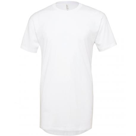 Camiseta de algodón de corte largo para hombre