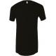 Camiseta de algodón de corte largo para hombre Ref.TTBE3006-NEGRO