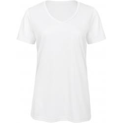 Camiseta Triblend cuello de pico de mujer