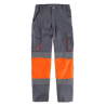 Pantalón elástico con 2 cintas de alta visibilidad y reflectantes WORKTEAM C3218