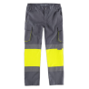 Pantalón elástico con 2 cintas de alta visibilidad y reflectantes WORKTEAM C3218