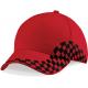 Gorra grand prix 100% algodón drill Ref.TTB159-ROJO/NEGRO CLASICO 