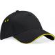 Gorra ultimate - 5 paneles con sándwich contrastado Ref.TTB15C-AMARILLO NEGRO 