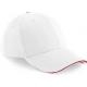 Gorra athleisure - 6 paneles Ref.TTB20-BLANCO/ROJO CLASICO 