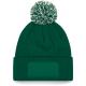 Gorro parche snowstar® con pompón  Ref.TTB443-BOTELLA VERDE/APAGADO BLANCO 