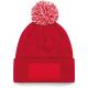 Gorro parche snowstar® con pompón  Ref.TTB443-ROJO/APAGADO CLASICO 