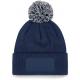 Gorro parche snowstar® con pompón  Ref.TTB443-ARMADA FRANCESA/GRIS CLARO 