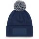 Gorro parche snowstar® con pompón  Ref.TTB443-ARMADA FRANCESA/GRIS CLARO 