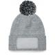 Gorro parche snowstar® con pompón  Ref.TTB443-BREZO GRIS/NEGRO 