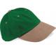 Gorra de perfil bajo de algodón peinado - 6 paneles Ref.TTB57-BOSQUE VERDE/TOPE 