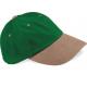 Gorra de perfil bajo de algodón grueso peinado - 6 paneles Ref.TTB57-BOSQUE VERDE/TOPE 