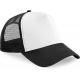 Gorra americana de 5 paneles Ref.TTB640-BLANCO NEGRO 