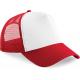 Gorra americana de 5 paneles Ref.TTB640-ROJO/BLANCO CLASICO 