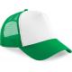 Gorra americana de 5 paneles Ref.TTB640-VERDE PURO/BLANCO 