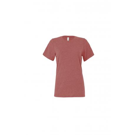 Camiseta de algodón peinado cuello redondo Heather
