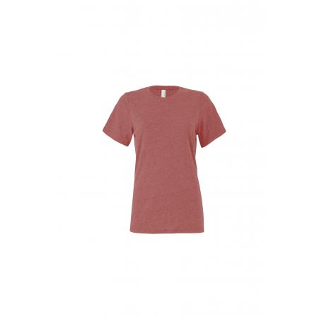 Camiseta de algodón peinado cuello redondo Heather