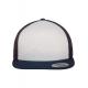 Gorra classic trucker con cinta Buckram Ref.TTFL6006W-MARINA/BLANCO 