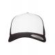 Gorra retro trucker colored front paneles de malla Ref.TTFL6606CF-BLANCO NEGRO 