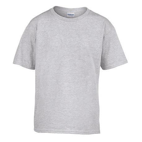 Camiseta de algodón encogido softstyle para niños