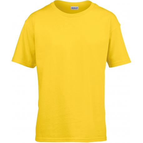 Camiseta de algodón encogido softstyle para niños