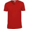 Camiseta de algodón softstyle cuello de pico hombre