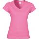 Camiseta de algodón softstyle cuello de pico mujer Ref.TTGI64V00L-AZALEA