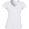 Camiseta de algodón softstyle cuello de pico mujer