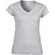 Camiseta de algodón softstyle cuello de pico mujer Ref.TTGI64V00L-RS SPORT GRAY