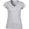 Camiseta de algodón softstyle cuello de pico mujer