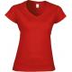 Camiseta de algodón softstyle cuello de pico mujer Ref.TTGI64V00L-RED