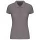 Polo piqué orgánico de mujer Ref.TTK210-GRIS TORMENTA