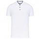 Polo con cuello mao de manga corta hombre Ref.TTK223-NAVAL BLANCA